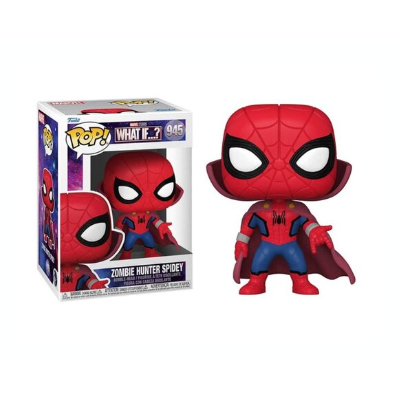 Funko Pop! Marvel What If...? Bobble Head Zombie Hunter Spidey #945 - Picture 3 of 4